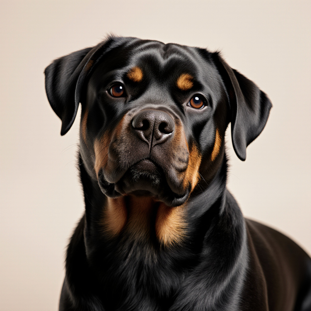 Rottweiler – πορτρέτο με χαρακτηριστικό τρίχωμα