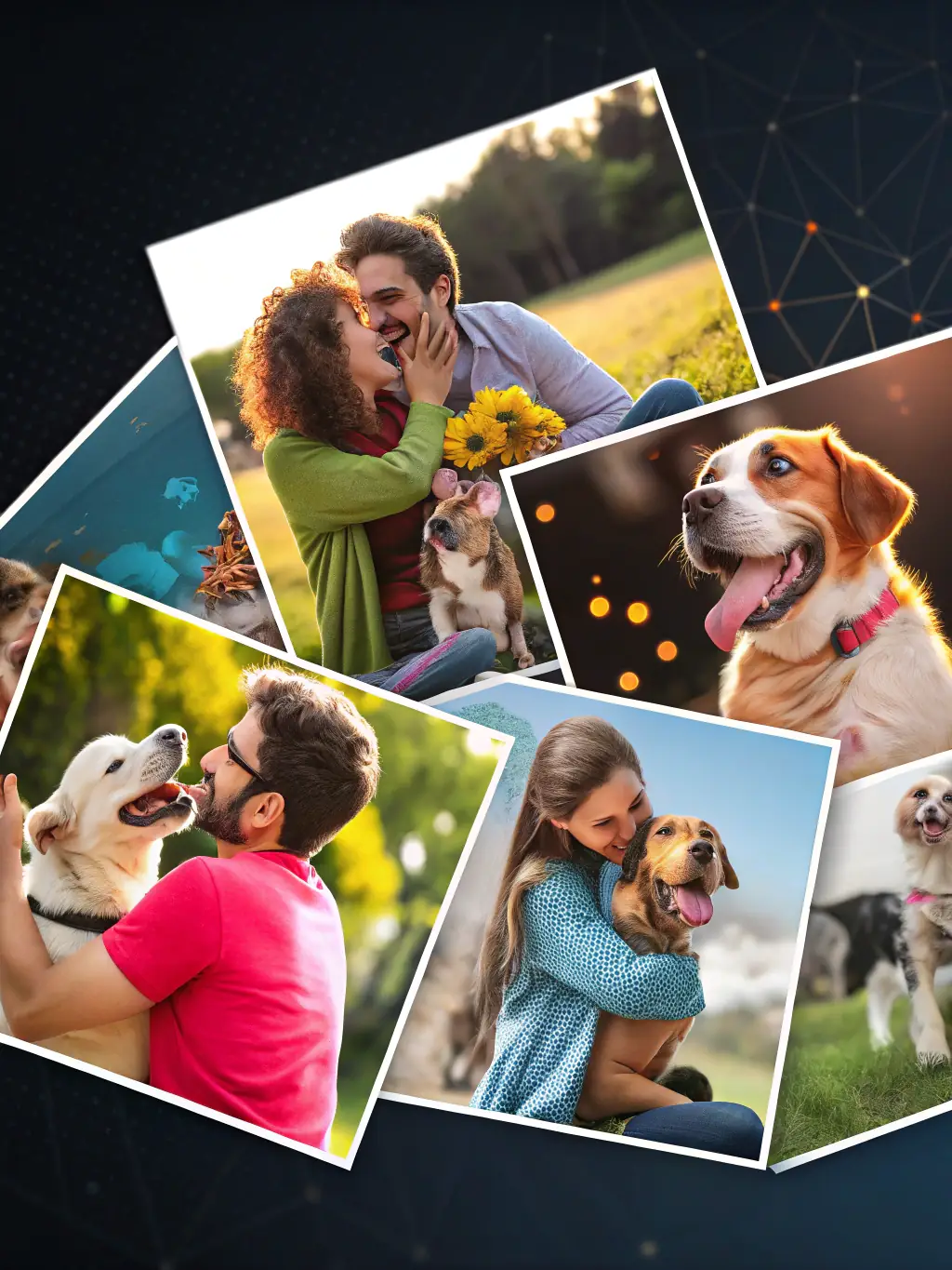 A collage of happy and healthy dogs and cats of various breeds, highlighting Pawthentic's commitment to overall pet wellness and happiness.